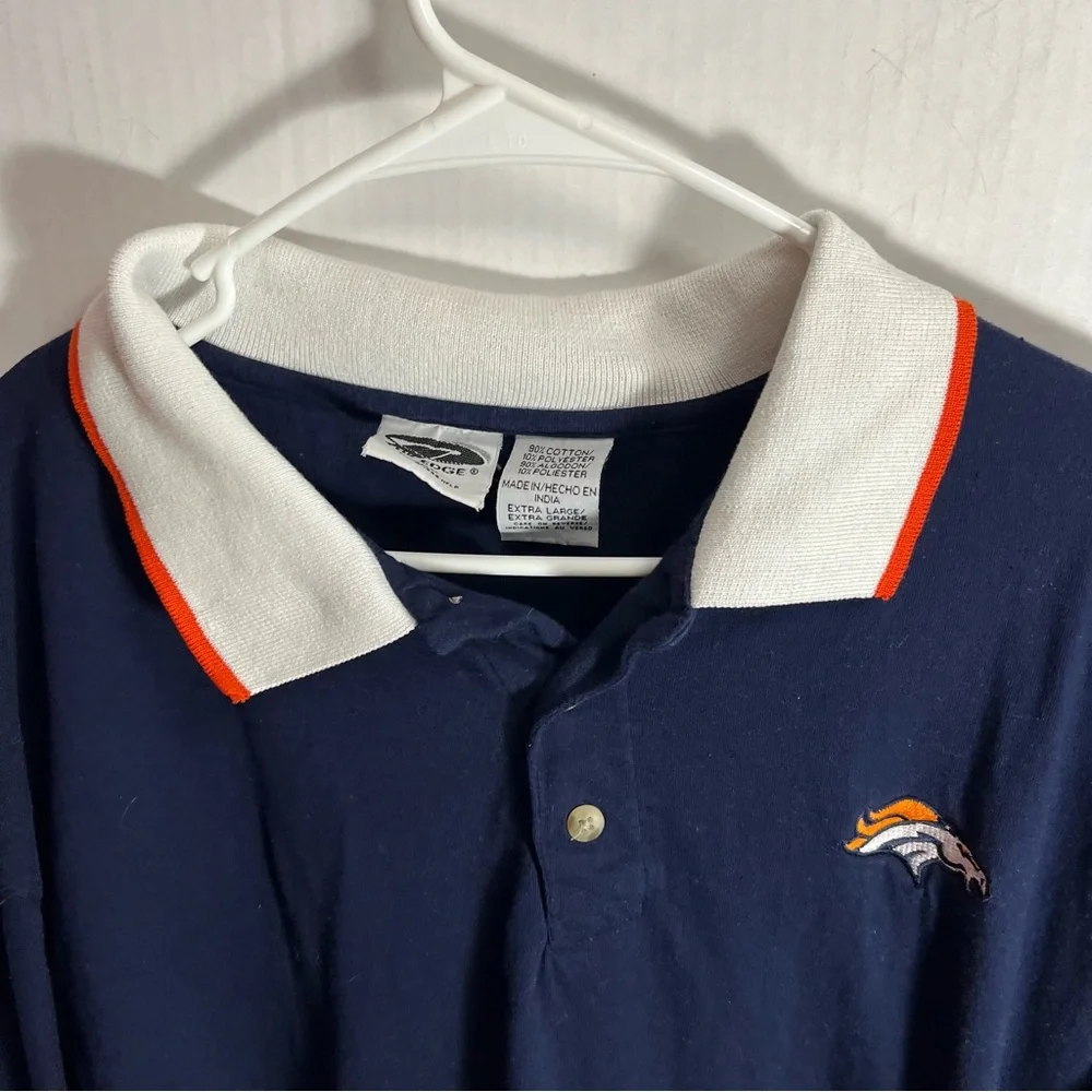 Vintage Denver  Broncos Polo Shirt Men’s Xl - Picture 2 of 9
